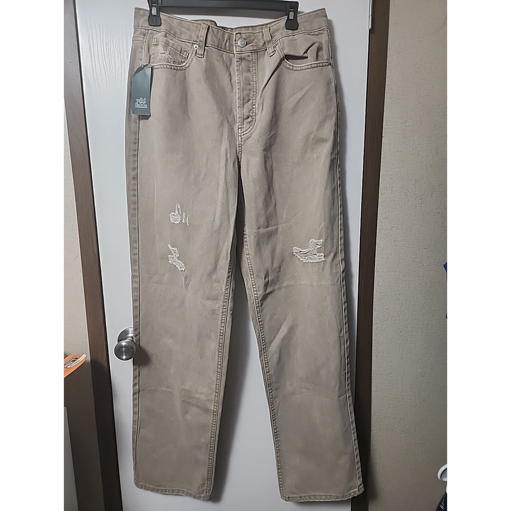 Women's High-Rise EasyRigid Straight Jeans - Wild Fable™ Brown Wash Size 10